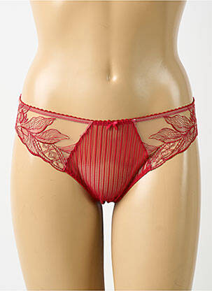 Tanga tissage satiné rouge AUBADE femme