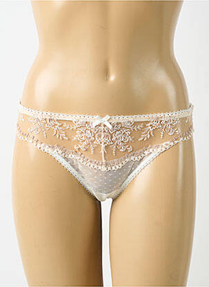 Tanga tissage satiné rose AUBADE femme