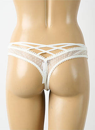 Tanga tissage satiné rose AUBADE femme