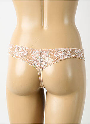 Tanga effet matière satinée rose AUBADE femme