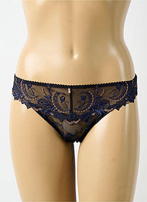 Tanga tissage satiné noir AUBADE femme