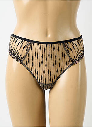 Tanga tissage satiné noir AUBADE femme