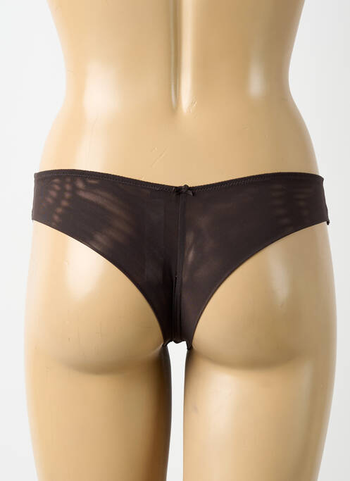 Tanga tissage satiné marron AUBADE femme
