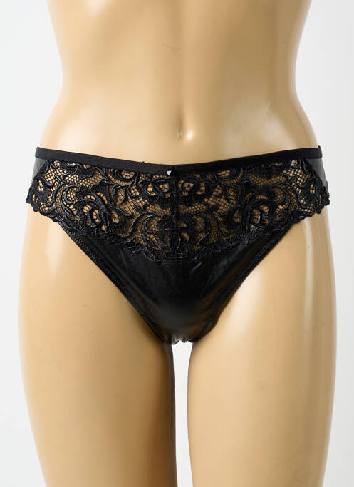 String effet matière satinée noir AUBADE femme