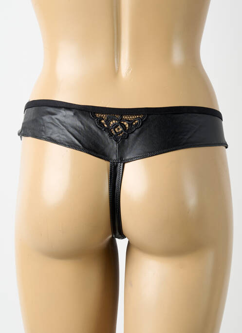 String effet matière satinée noir AUBADE femme