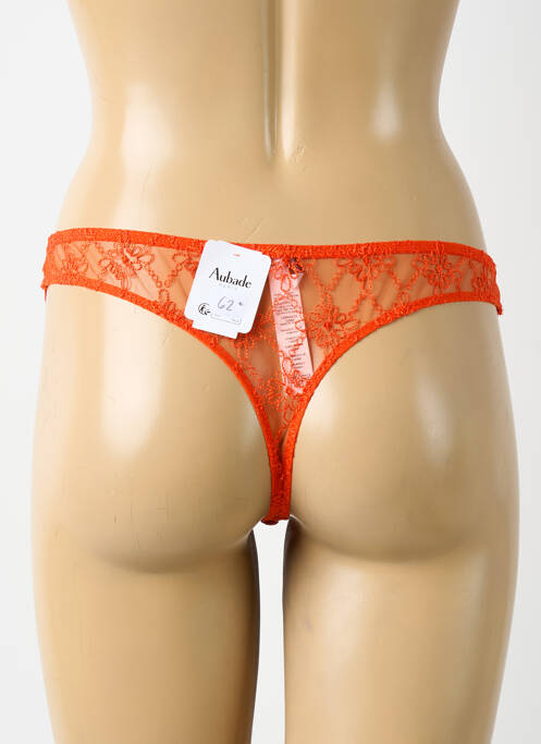 Tanga tissage satiné orange AUBADE femme