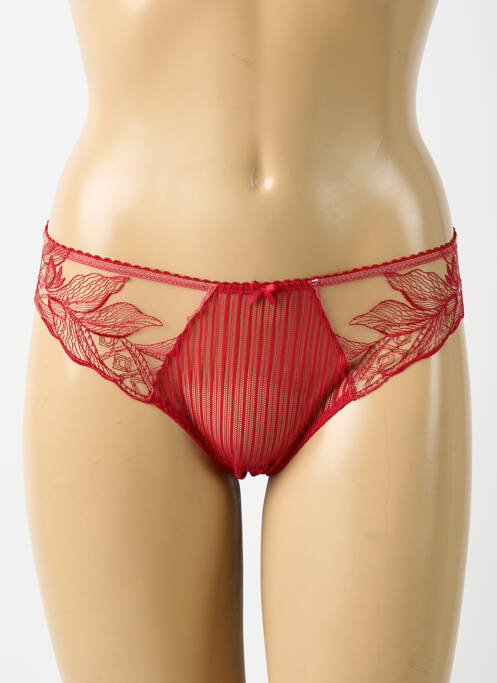 Tanga tissage satiné rouge AUBADE femme