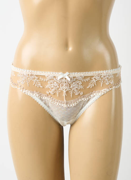 Tanga tissage satiné rose AUBADE femme
