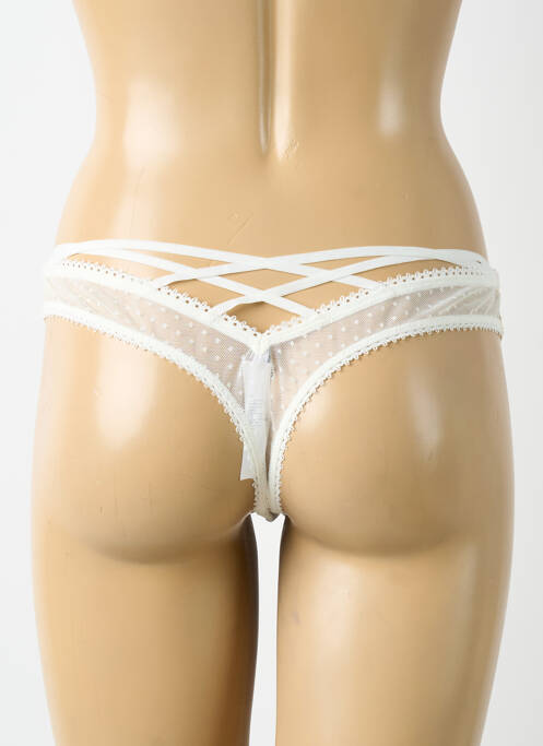 Tanga tissage satiné rose AUBADE femme