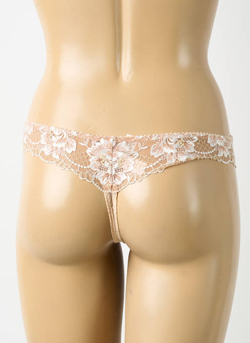 Tanga effet matière satinée rose AUBADE femme