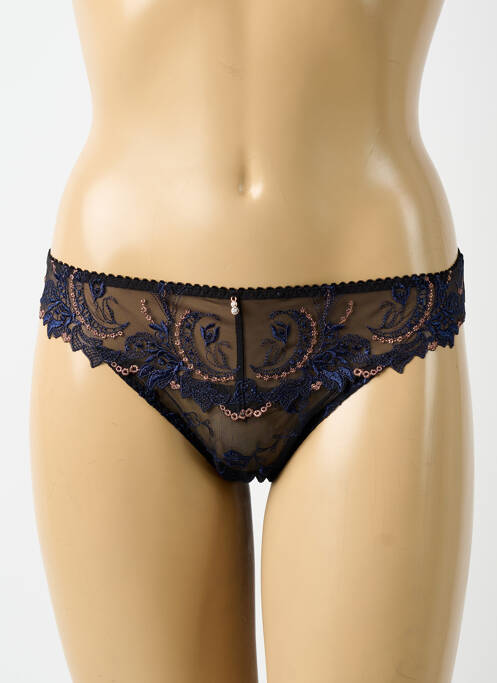 Tanga tissage satiné noir AUBADE femme