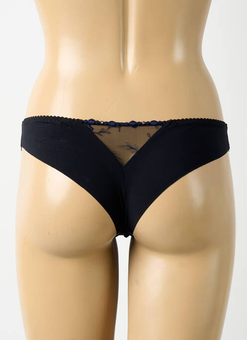 Tanga tissage satiné noir AUBADE femme