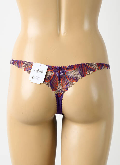 Tanga stretch violet AUBADE femme
