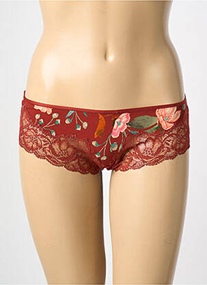 Shorty effet matière satinée marron AUBADE femme