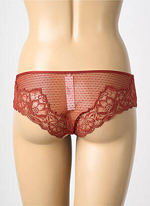 Shorty effet matière satinée marron AUBADE femme