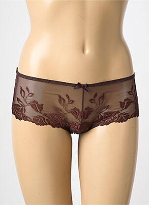 Shorty broderie marron AUBADE femme