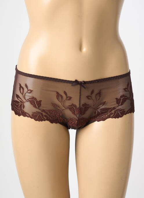Shorty broderie marron AUBADE femme