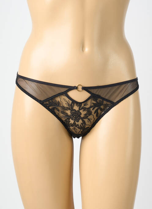 Culotte tissage satiné noir AUBADE femme