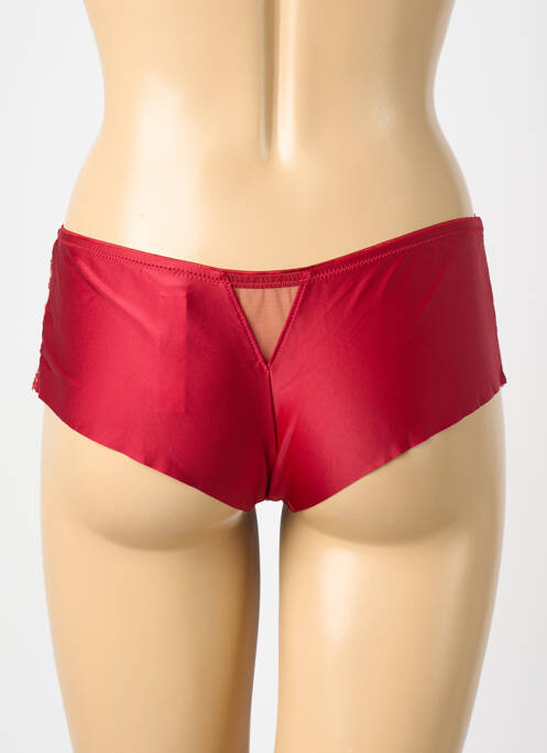 Shorty bi-matiére rouge KARL LAGERFELD X AUBADE femme