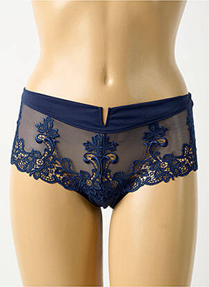 Shorty effet matière satinée bleu fonce SIMONE PERELE femme