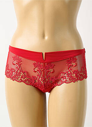 Shorty effet matière satinée rouge SIMONE PERELE femme
