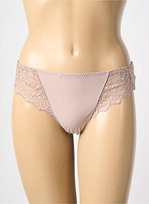 Tanga tissage dentelle beige SIMONE PERELE femme