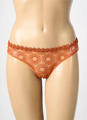 Tanga broderie orange SIMONE PERELE femme