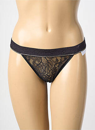 Tanga stretch noir SIMONE PERELE femme