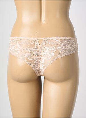 Tanga effet matière satinée beige SIMONE PERELE femme