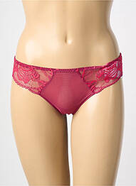 Tanga effet matière satinée rouge SIMONE PERELE femme