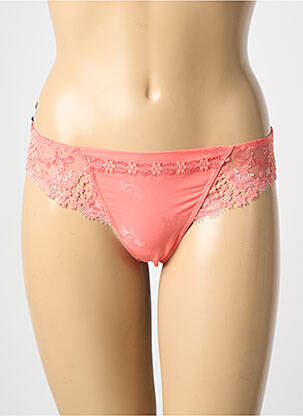 Tanga broderie rose SIMONE PERELE femme