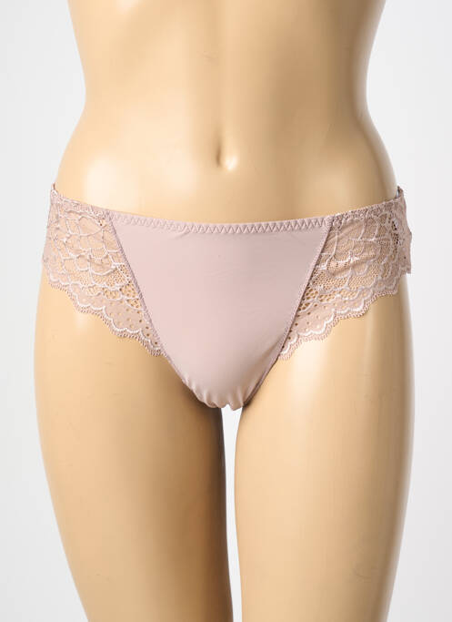 Tanga tissage dentelle beige SIMONE PERELE femme