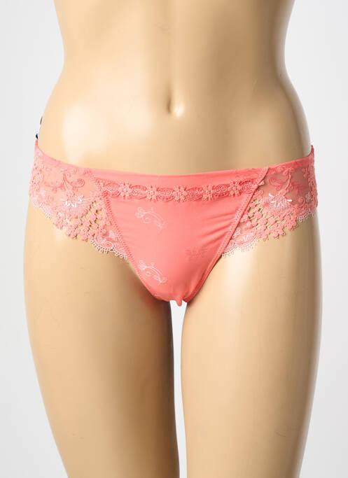 Tanga broderie rose SIMONE PERELE femme
