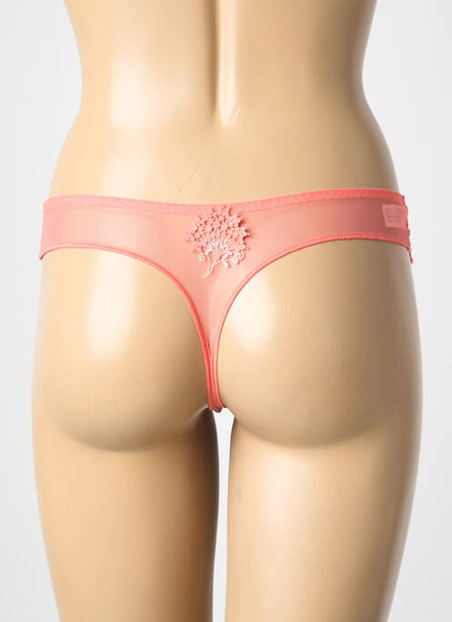 Tanga broderie rose SIMONE PERELE femme