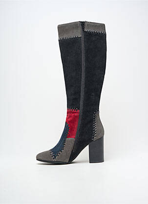 Bottes nubuck talon de 7 à 9cm noir MAM'ZELLE femme