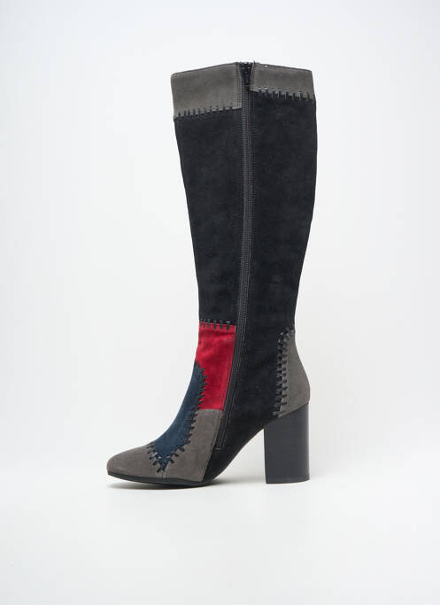 Bottes nubuck talon de 7 à 9cm noir MAM'ZELLE femme