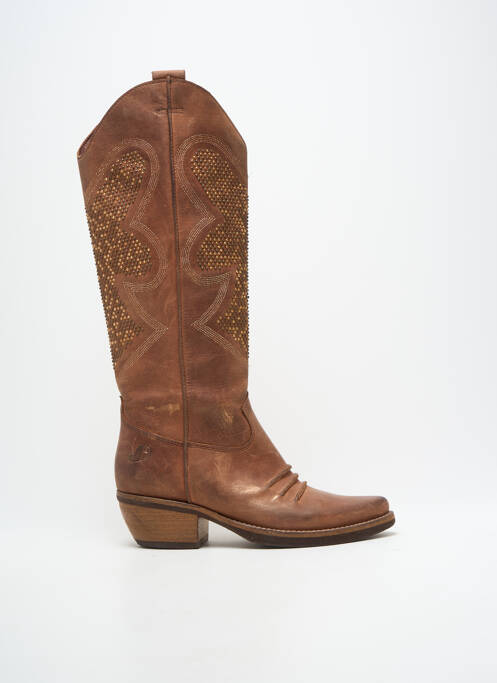 Bottes bout pointu talon de 4 à 6cm marron FELMINI femme