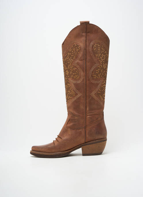 Bottes bout pointu talon de 4 à 6cm marron FELMINI femme