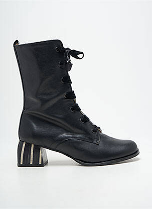 Bottines/boots fermeture zip et lacets talon de 4 à 6cm noir NEMONIC femme