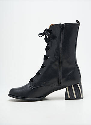 Bottines/boots tissage satiné talon de 4 à 6cm noir NEMONIC femme