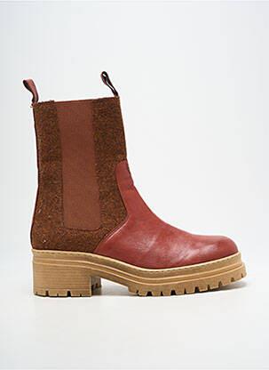 Bottines/boots talon bas talon de 4 à 6cm rouge CASTA femme