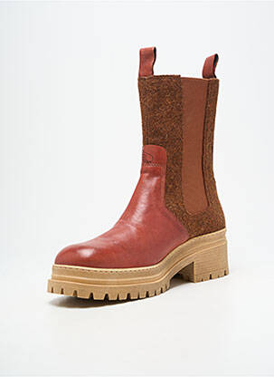 Bottines/boots talon bas talon de 4 à 6cm rouge CASTA femme