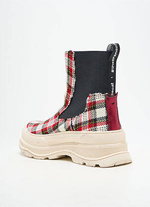 Bottines/boots bout rond talon de 4 à 6cm rouge VADDIA femme