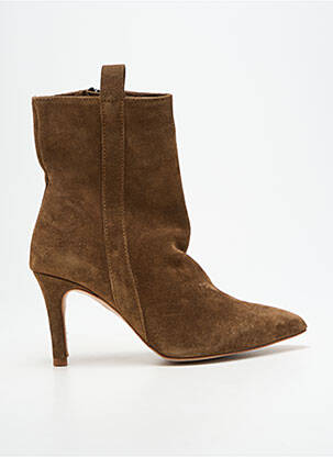 Bottines/boots bout pointu talon de 7 à 9cm marron SMS femme