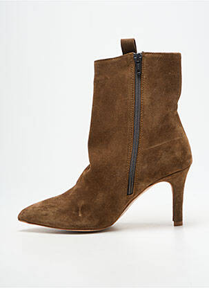 Bottines/boots bout pointu talon de 7 à 9cm marron SMS femme