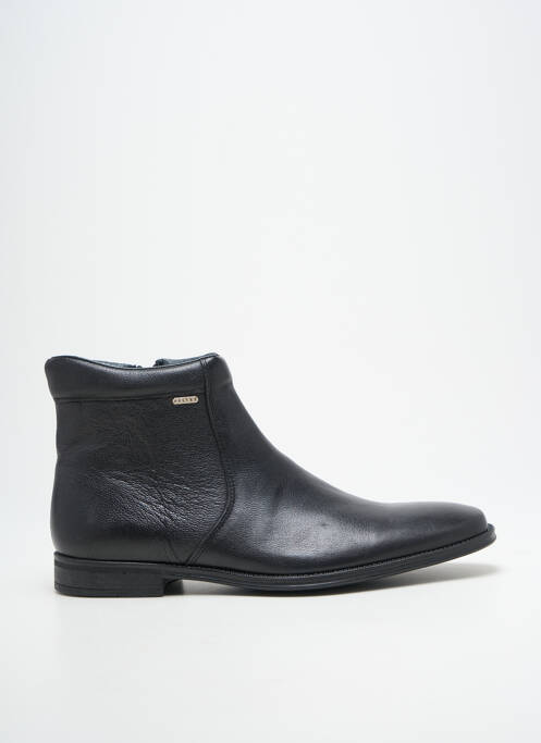 Bottines/boots fermeture zippée talon bas noir PELLET homme