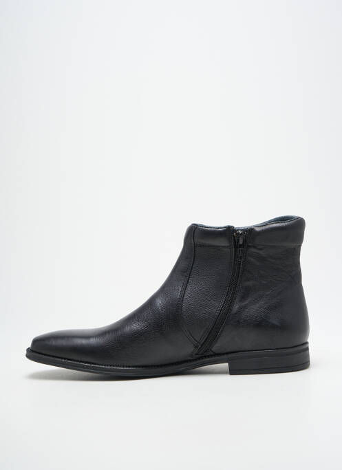 Bottines/boots fermeture zippée talon bas noir PELLET homme
