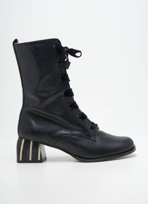 Bottines/boots fermeture zip et lacets talon de 4 à 6cm noir NEMONIC femme