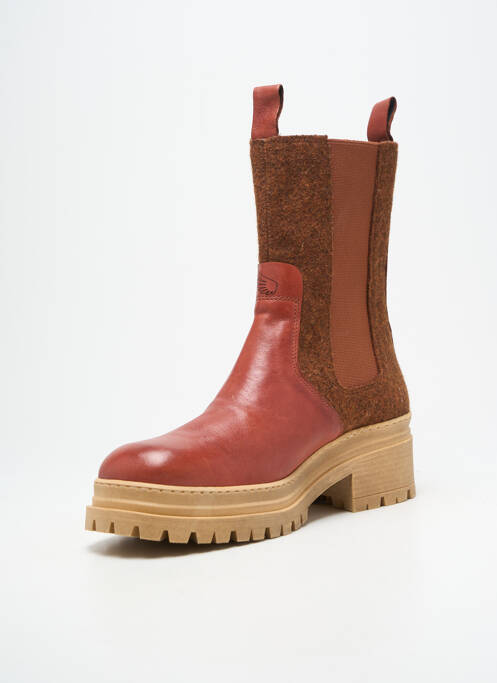 Bottines/boots talon bas talon de 4 à 6cm rouge CASTA femme