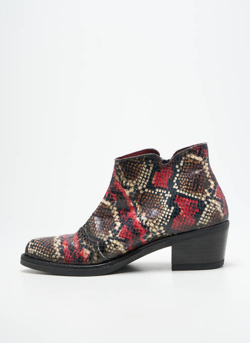 Bottines/boots bout pointu talon de 4 à 6cm rouge JOSE SAENZ femme